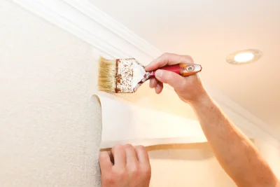 Pose de papier peint à Paron — revêtements muraux et toiles de verre